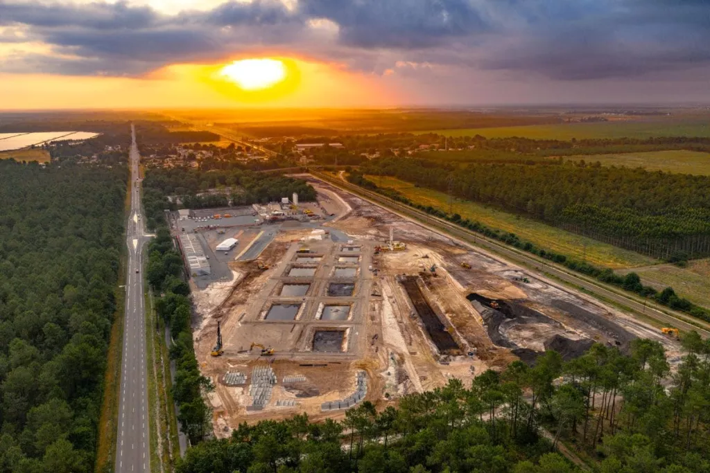 Chantier en terrassement réalisé par Colas