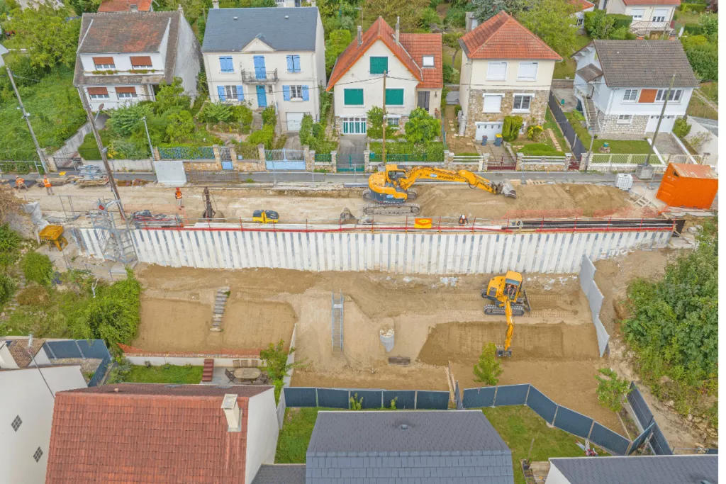 Chantier de Génie civil réalisé par Colas Génie Civil