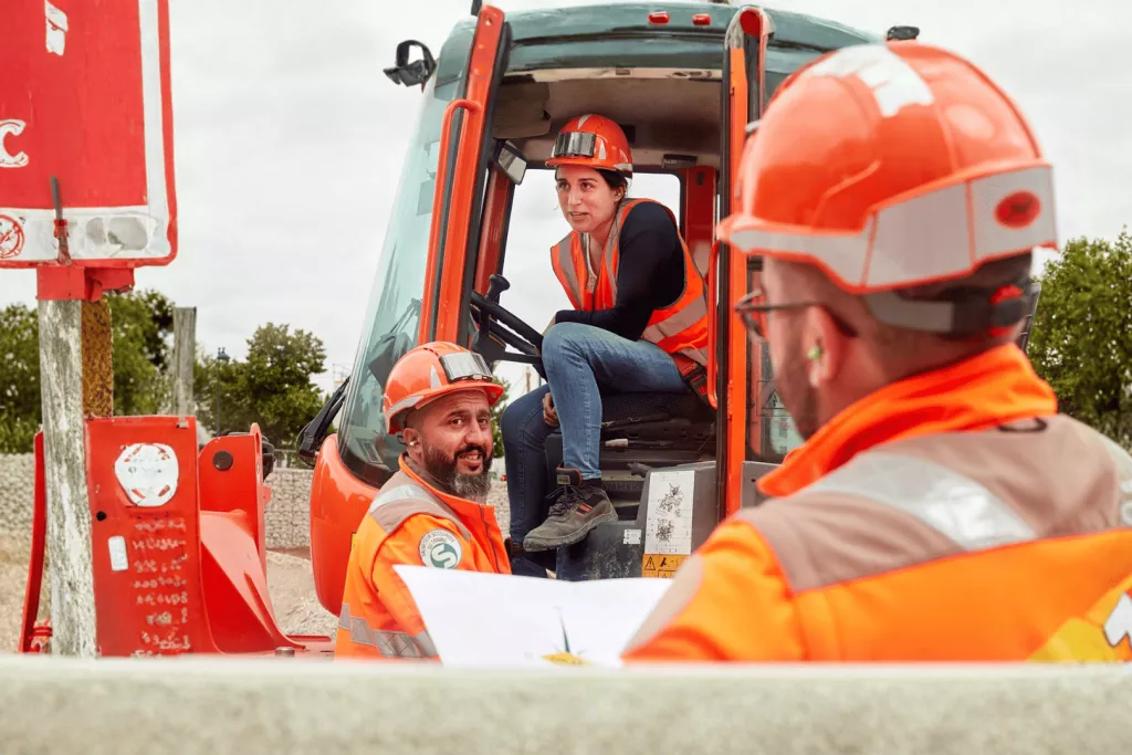 Colas employees in the field