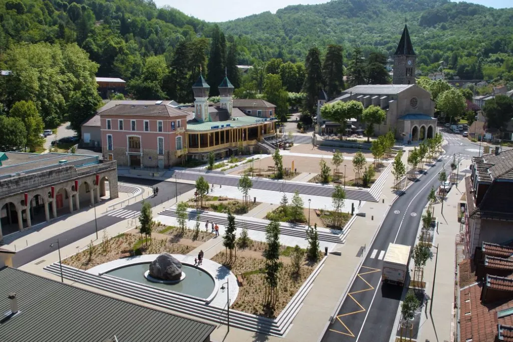Aménagement du coeur de ville d'Ax-les-Thermes par Colas