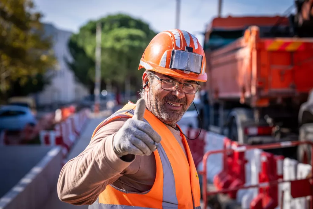 Colas employee on site