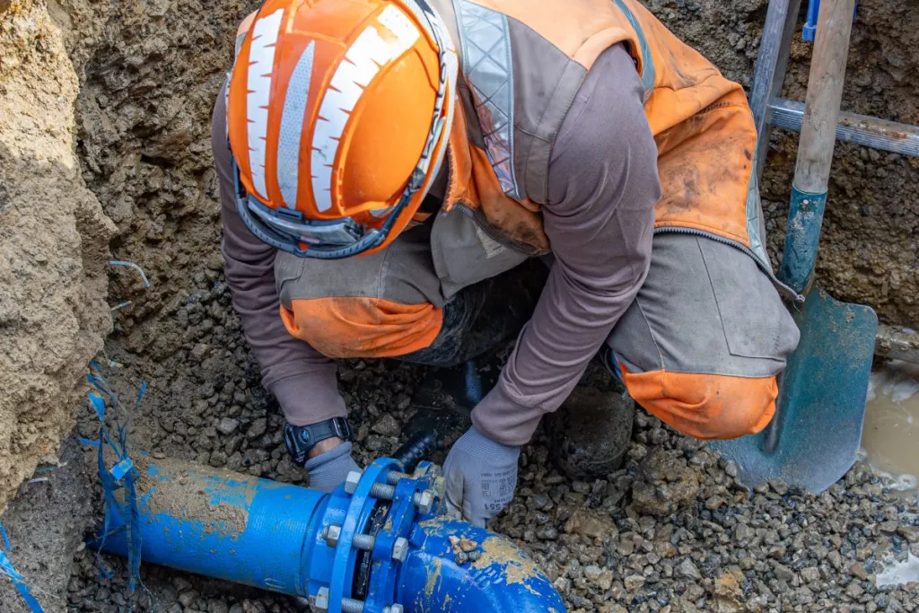 Construction project for the installation of seven fire hydrants carried out by Colas