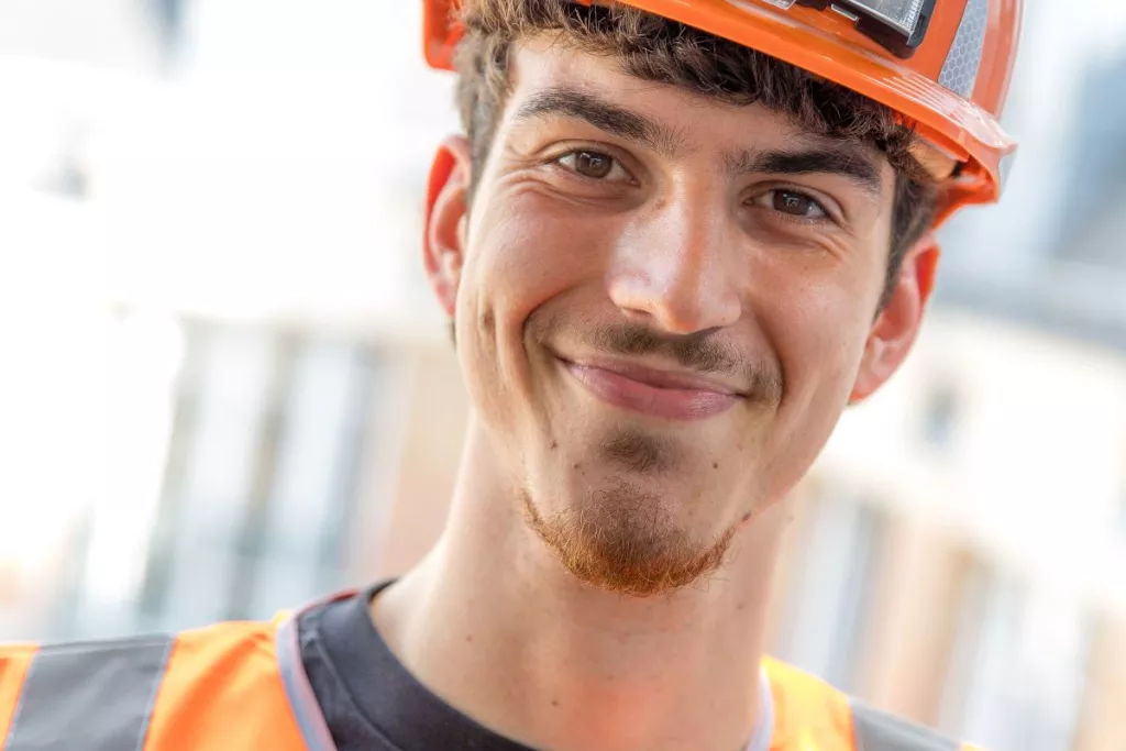 Employee on a renovation site