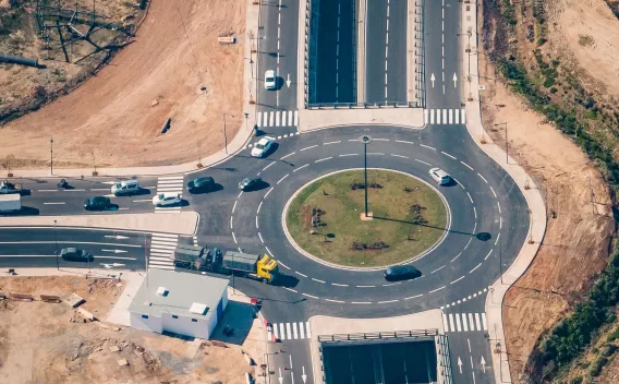 Travaux d'aménagement de la route d'Azemmour