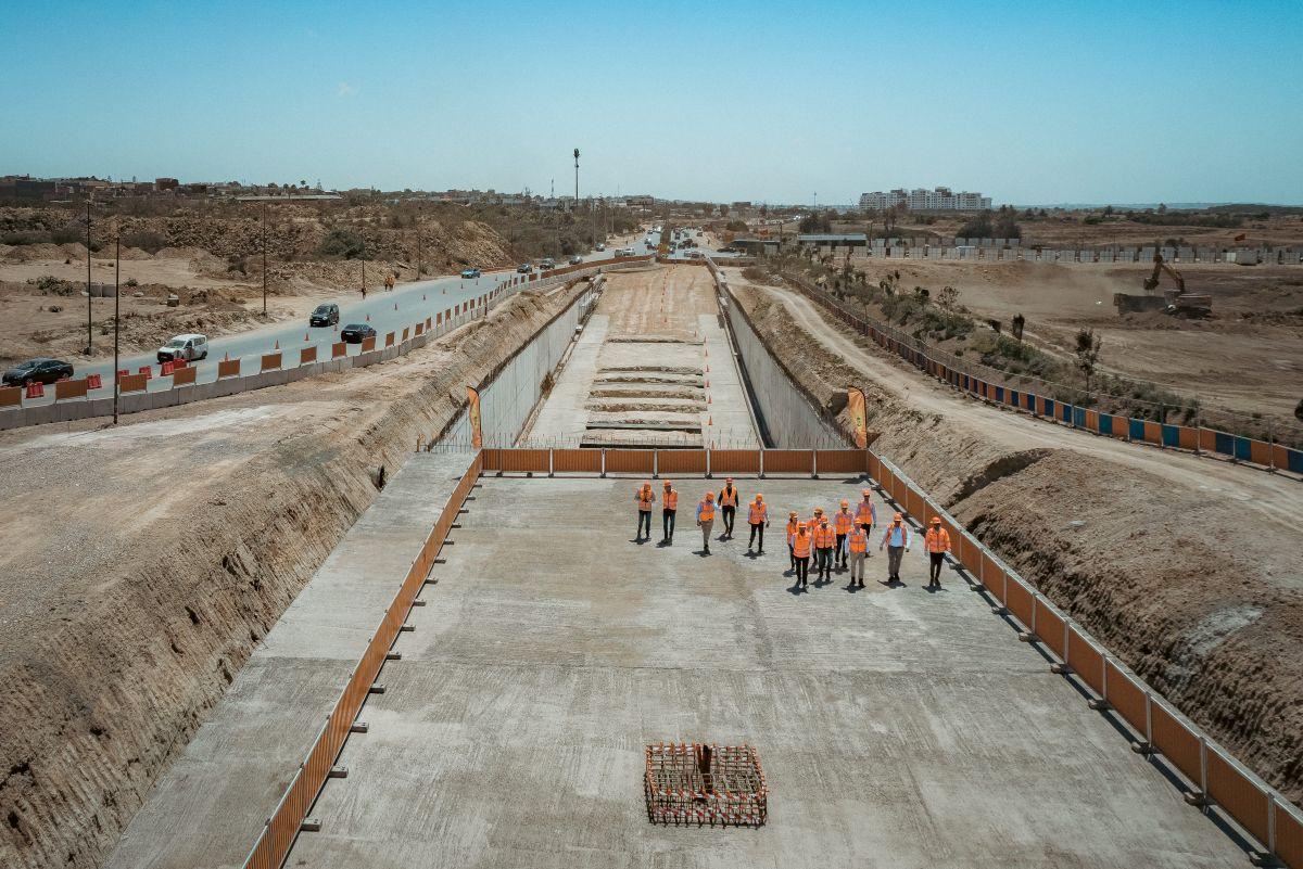 Travaux d'aménagement de la route d'Azemmour
