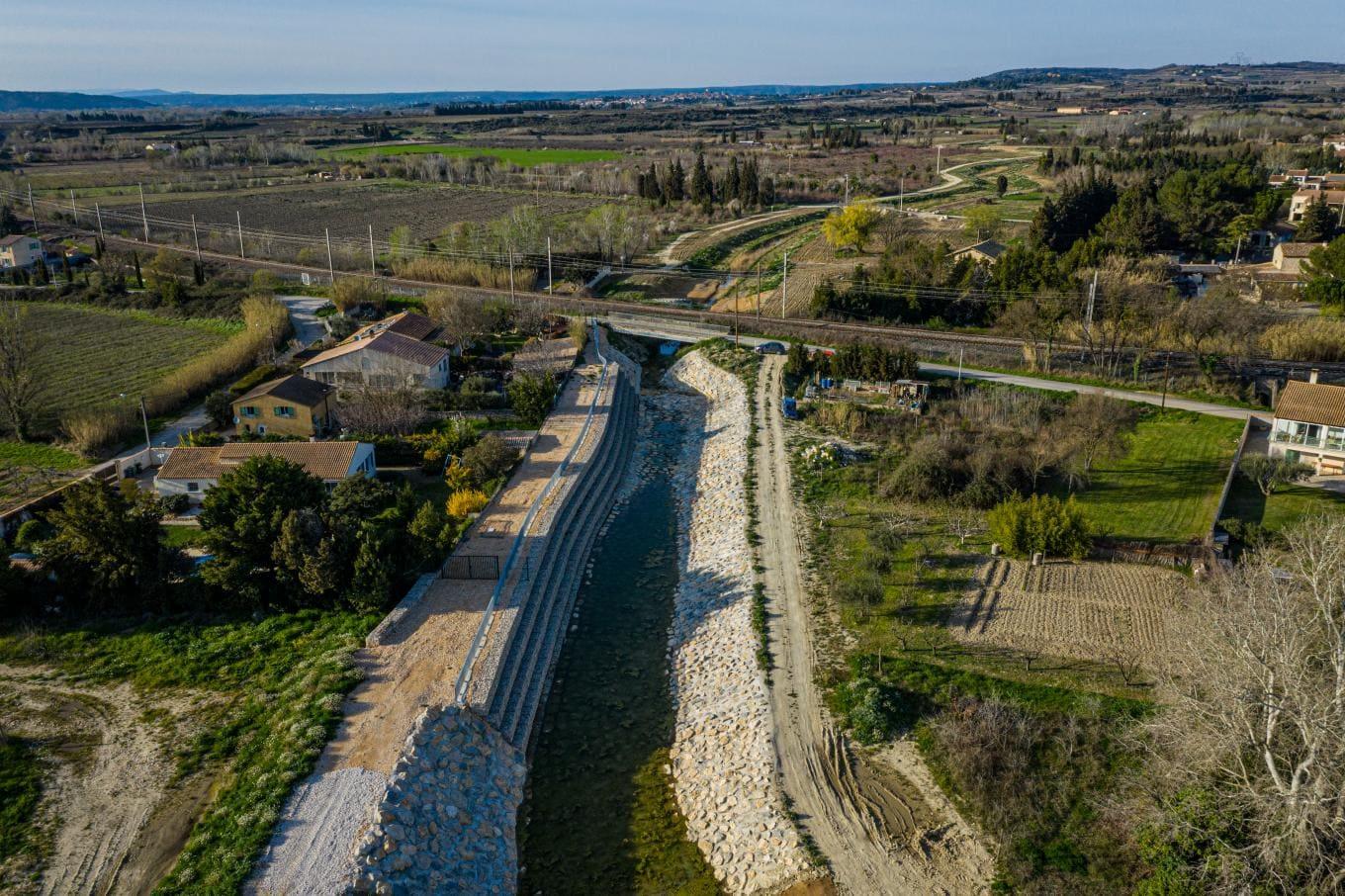 Travaux de génie écologique à Théziers par Colas