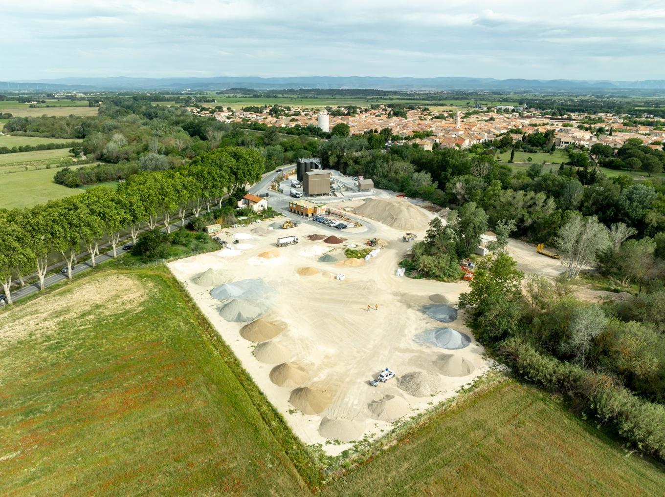 Plateforme de recyclage des matériaux Valormat à Cuxac d'Aude