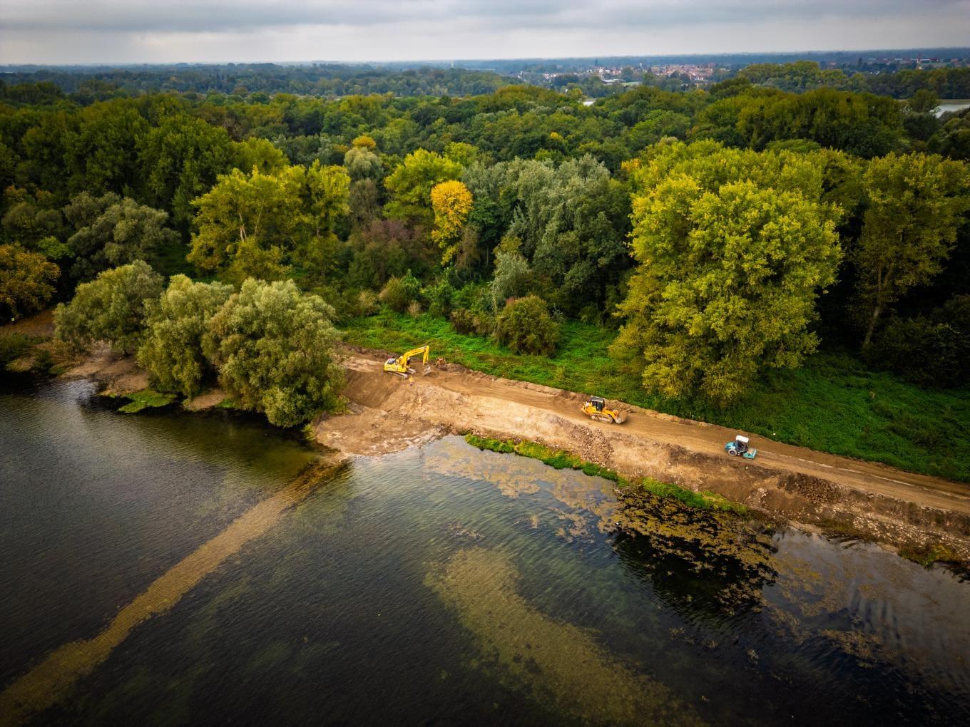 Restauration écologique des berges du Rhin - Île de Gerstheim par Colas