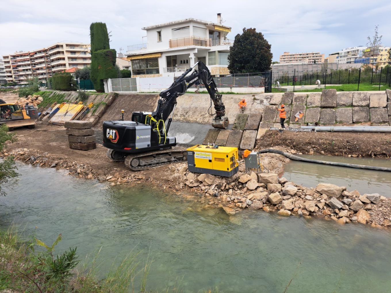 Chantier de génie écologique par Colas