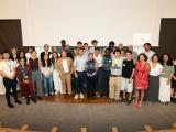 Les étudiants finalistes, les membres du jury et les équipes Colas réunis à l'issue de la finale du Colas Innov'Challenge.