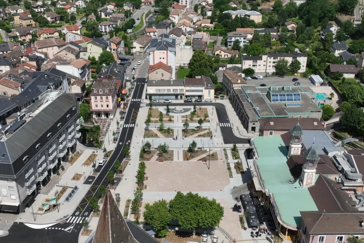 Aménagement urbain durable d'une place au coeur de la ville de Ax-les-Thermes