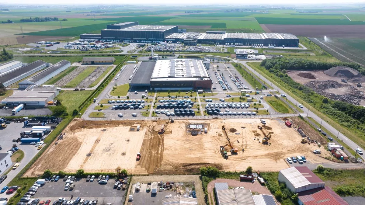 Construction of a parking lot by Colas for a client in Lille